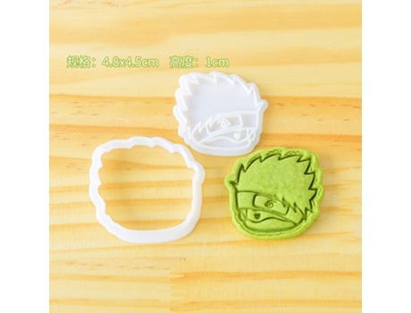 Anime naruto diy cetakan biskuit kawaii kartun sasuke kakashi angka 3d abs plastik biskuit cetakan mainan untuk anak-anak hadiah