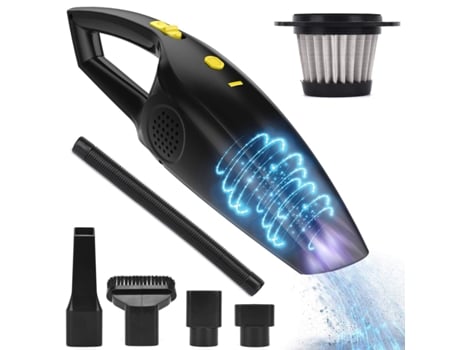 Aspiradora de mano inalámbrica recargable, potente aspiradora de mano para coche, batería de litio de 2200Mah, aspiradora portátil para coches y ho...