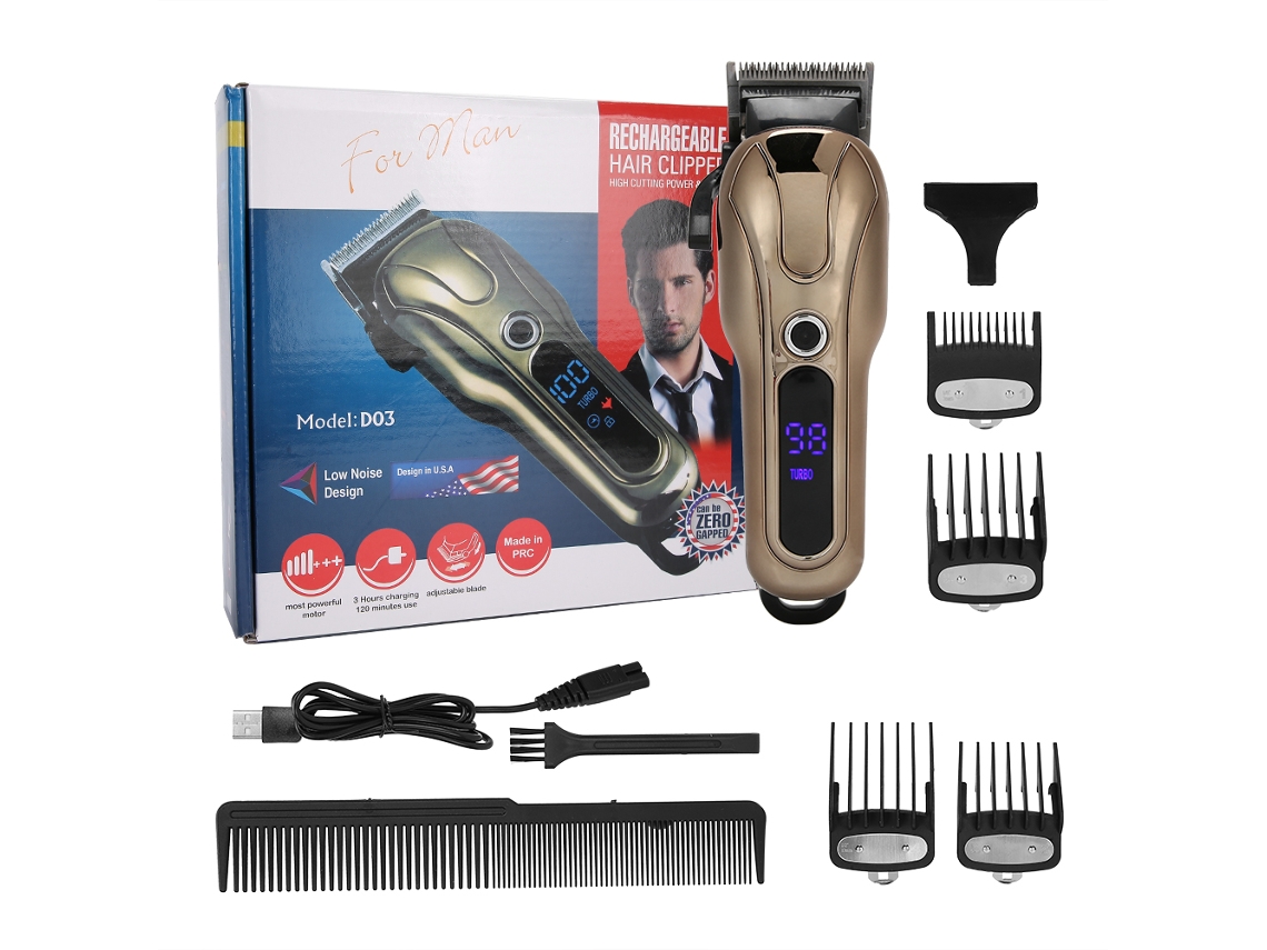 2026-cortador De Cabelo Elétrico Recarregável Usb Com Tela Lcd Para Salão Profissional