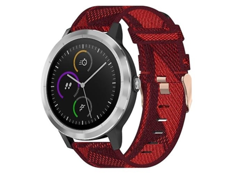 Correa De Reloj Inteligente Para Garmin Vivoactive 3, Correa De Nailon Roja De 20Mm VENISYMLIS