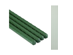 Relaxdays Tutores Para Plantas, Pack De 10, 100 Cm, Ø 10 Mm, Soportes Tomateras Y Trepadoras, Acero Plastificado, Verde