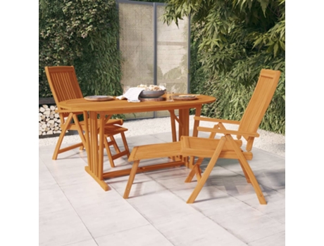 MAISON EXCLUSIVE Mesa de jardín madera maciza de eucalipto 160x85x75 cm