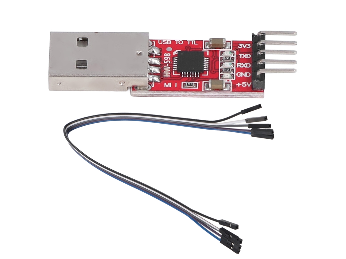 Adaptador Convertidor Serie Módulo Usb A Ttl Con Cable De Salto Y Cabeza Macho Para Descargador Stc