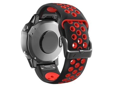 Correa de Silicona dos colores liberación rápida para Garmin Tactix Delta/Enduro/Fenix 7X/Fenix 7X - negro/rojo