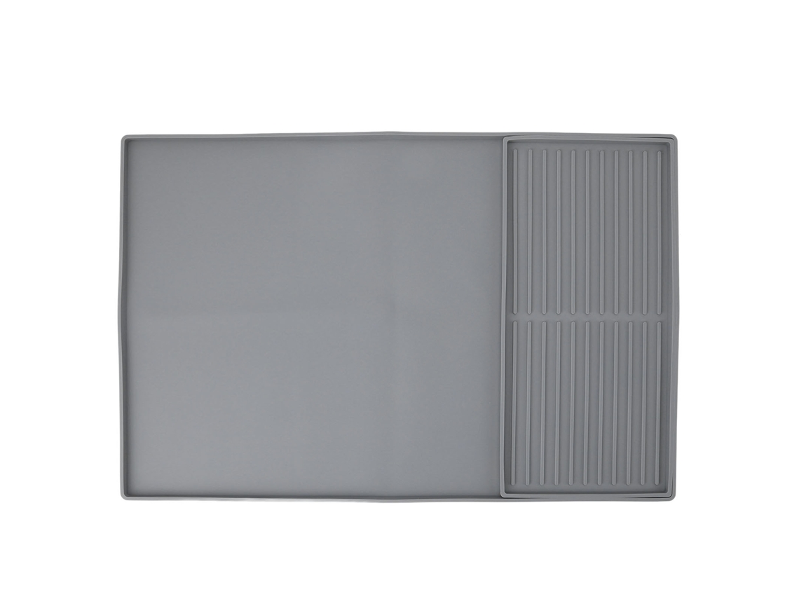 Paño De Silicona Antigoteo Para Cafetera Con Zona Dividida Y Bandeja De Secado - Gris