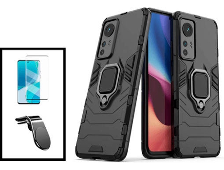 Kit Carcasa + Protector de Pantalla + Soporte Xiaomi 12X GIFT4ME Negro