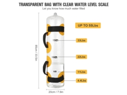Saco De Pesas Con Bomba De Agua Y Aire Para Entrenamiento De Fuerza Y Fitness En Casa.