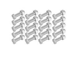 Juego de 20 tornillos M6x22 y tuercas de aluminio de 22 mm para invernadero