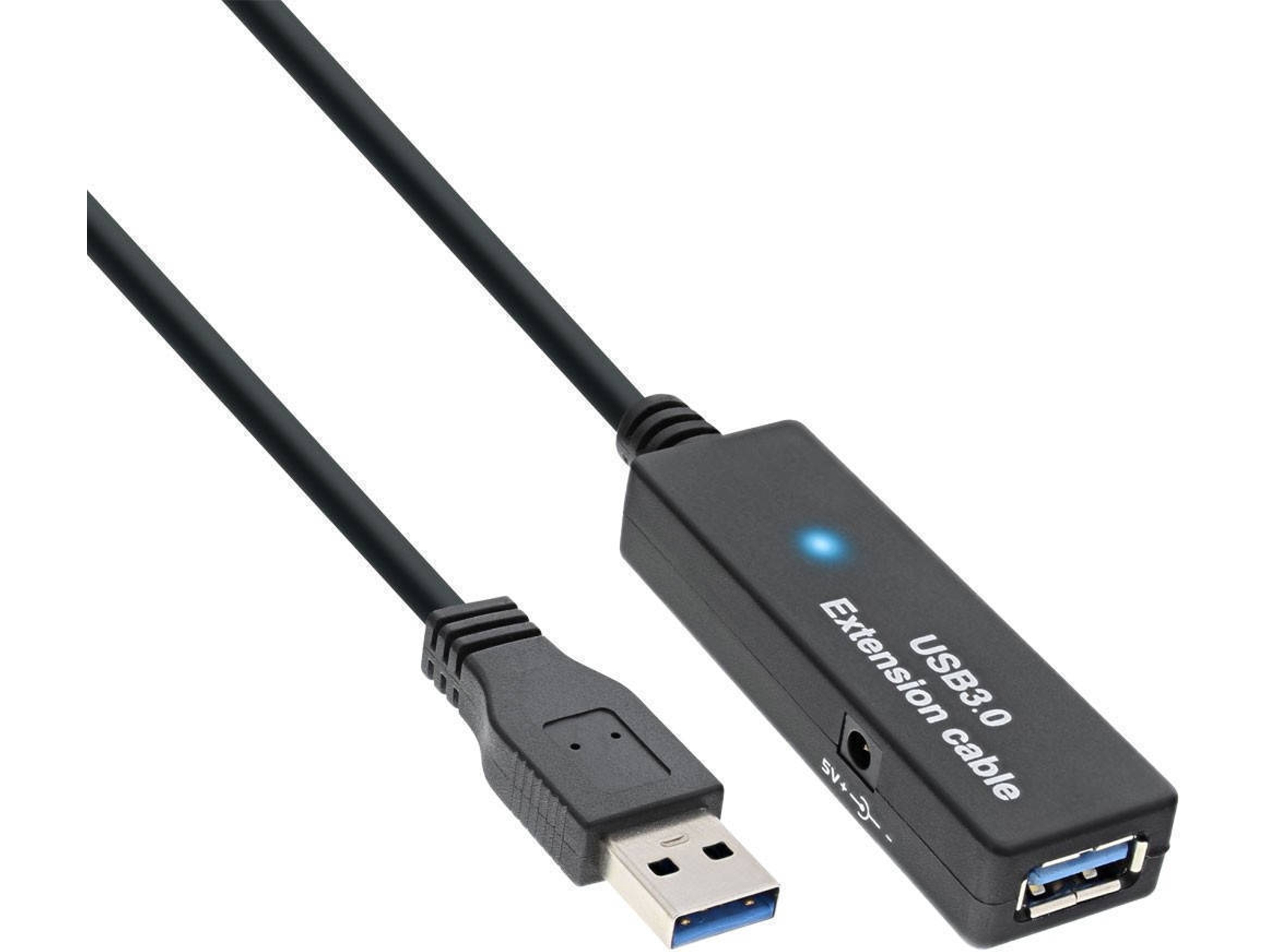 Cable USB INLINE (USB - 20 m - Negro)