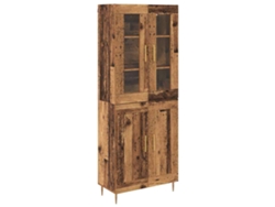 Aparador de pared, madera antigua, 2 piezas, 69,5 x 34 x 180 cm, MAISON EXCLUSIVE
