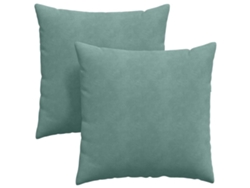 Cojines De Sofá 2 Uds Verde Mar 80 X 80 Cm Tela De Pana
