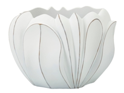 Macetero Gardy Cm Ø 34,5x23,5 Unico / Lavado Blanco