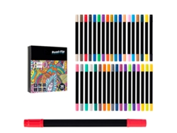36 Canetas de Tinta Acrílica com Pontas Duplas, Secagem Rápida, Não Tóxicas, para DIY Arte e Artesanato | S/MARCA