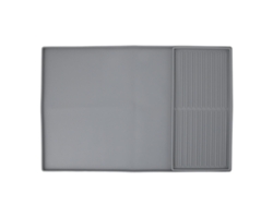 Paño De Silicona Antigoteo Para Cafetera Con Zona Dividida Y Bandeja De Secado - Gris
