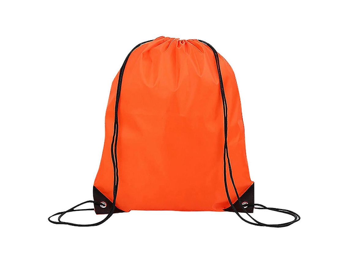 Mochila con cordón ajustable, mochila deportiva unisex grande para natación, con cordón ajustable, mochila impermeable para gimnasio y escuela, naranja.