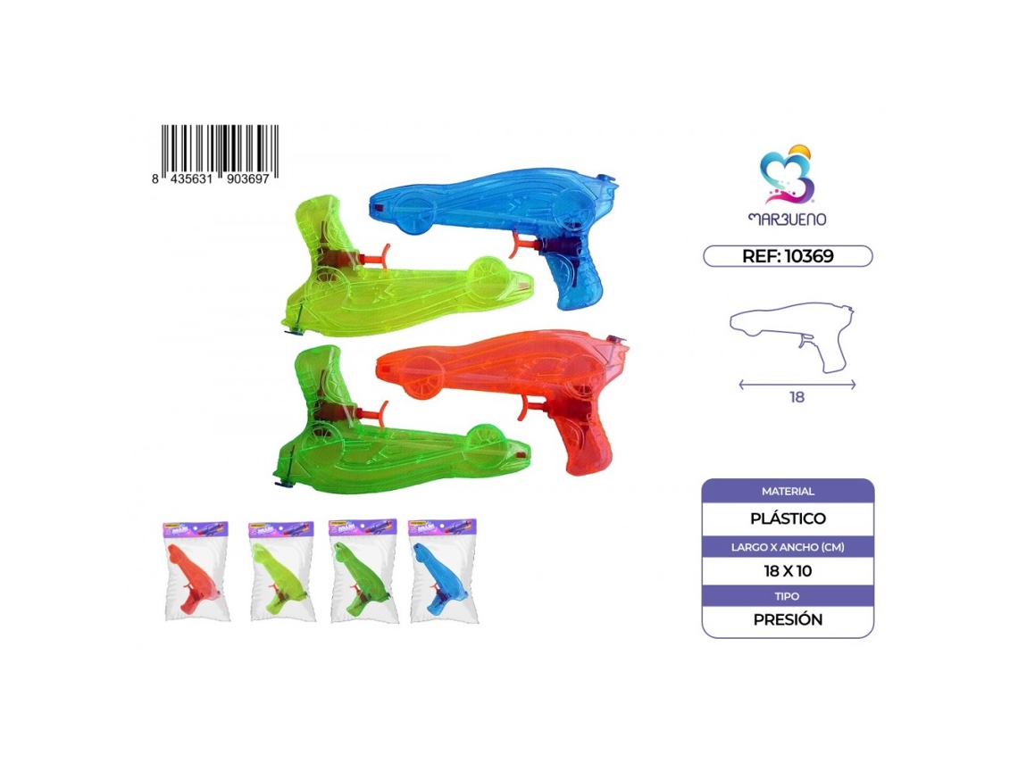 Pistola de agua Marbueno para jardín y playa, plástico surtido, Marbueno Summer