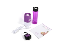 MEOIRUERY Mini Exprimidor Multifuncional Eléctrico Botella Portátil Deportiva Morada
