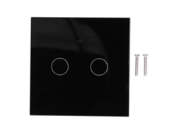 Interruptor inteligente de 2 vías tipo 86 con función táctil y de voz, sin condensador, para el hogar, con retroiluminación, Zigbee, Tuya, 100/240 V, otros (negro)