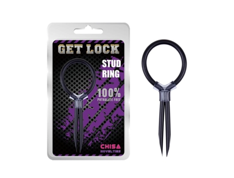 Anillo para El Pene Ajustable Stud Silicona Negro CHISA