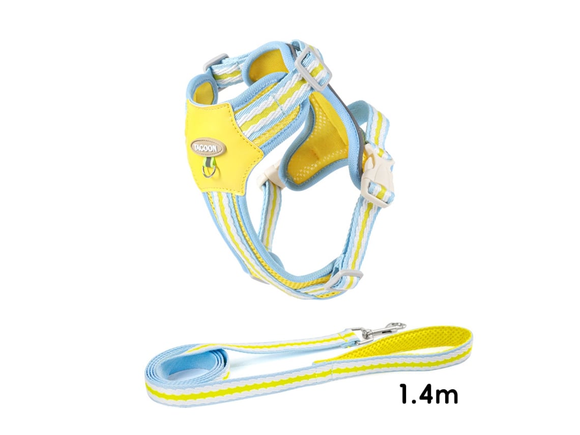 Arnés Para Perros Pequeños Con Correa, Chaleco Transpirable Y Ajustable (xl, Amarillo) Czhhmart