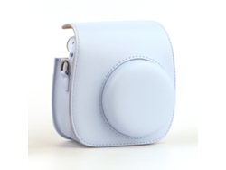 Funda de piel sintética para cámara Instax Mini 12, funda protectora azul marino