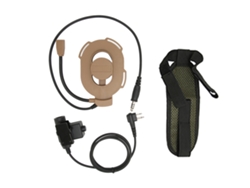 Auriculares Militares De Un Solo Lado Con Ptt U94 Para Radio Bidireccional, Compatibles Con Motorola Gp88, Gp300, Gp3688, Dep450 Y Ep450, Color Marrón.