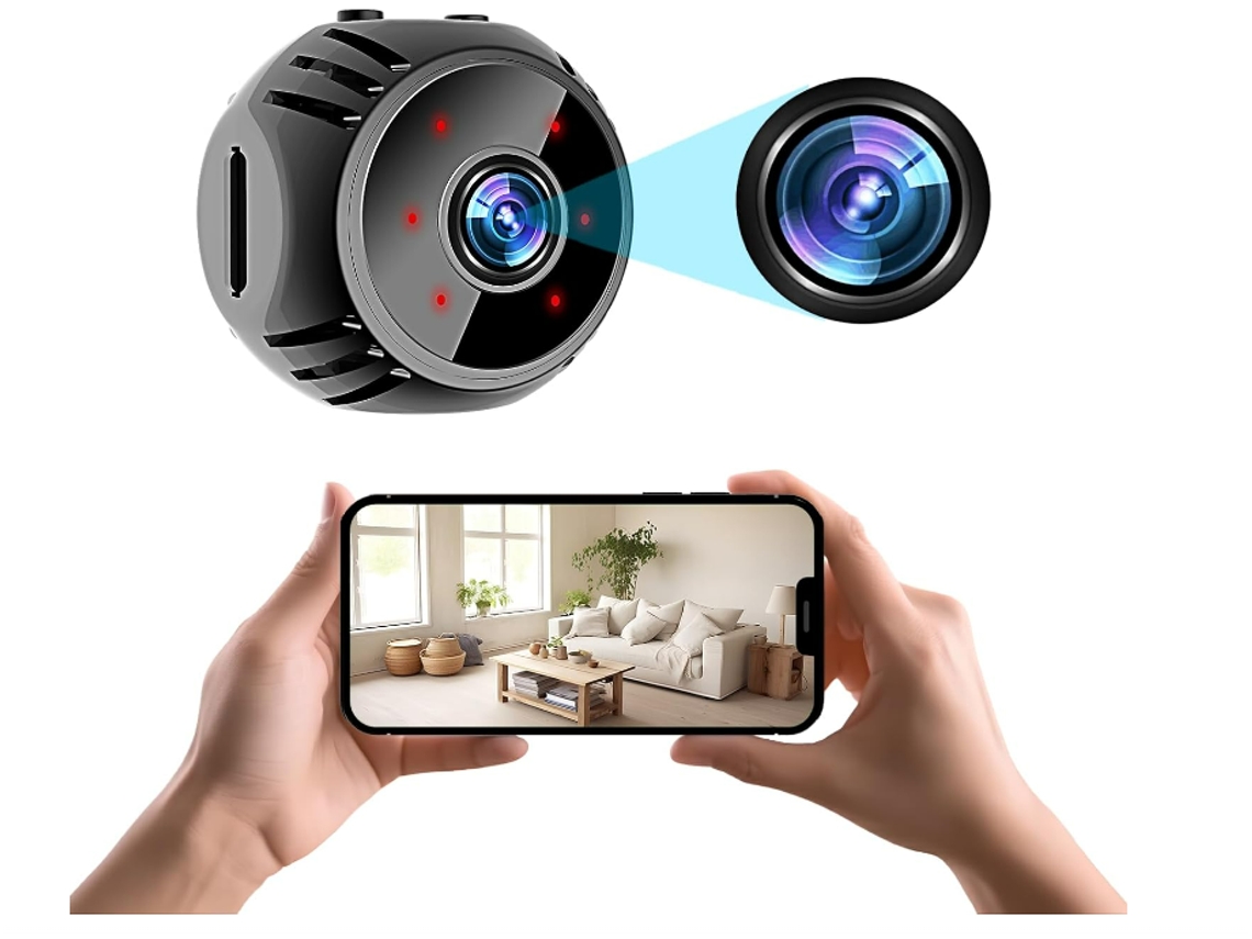 Cámara espía WiFi cámara de vigilancia inalámbrica para niñera cámara de seguridad para interiores para el hogar grabadora de vídeo pequeña IKIKSO