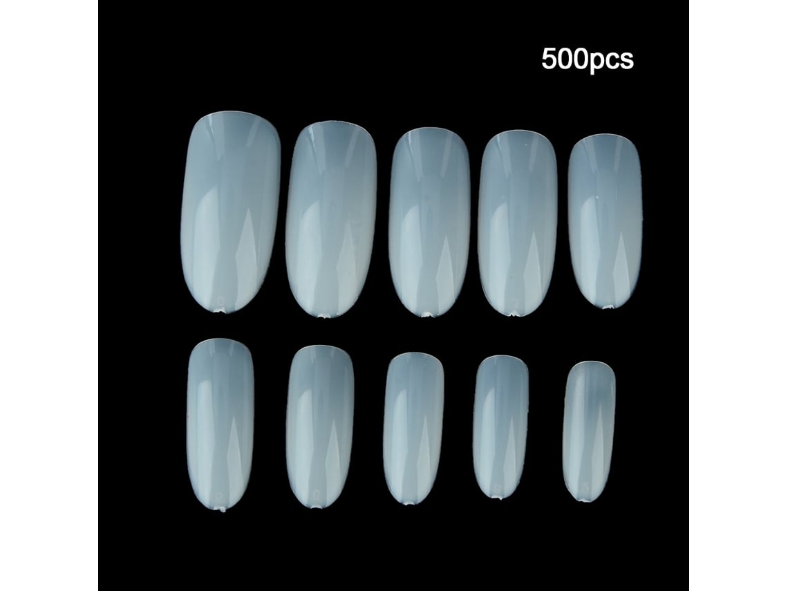 Uñas postizas redondas superfinas y transparentes de Rebe-Tips, sin costuras, con cobertura total, para decoración de uñas casera.