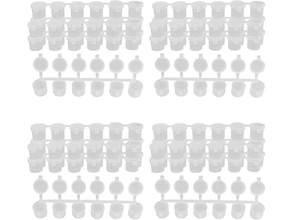 20 Tiras, 120 Botes De Pintura Vacíos, 10 Ml/0,35 Oz, Mini Pintura, Envases