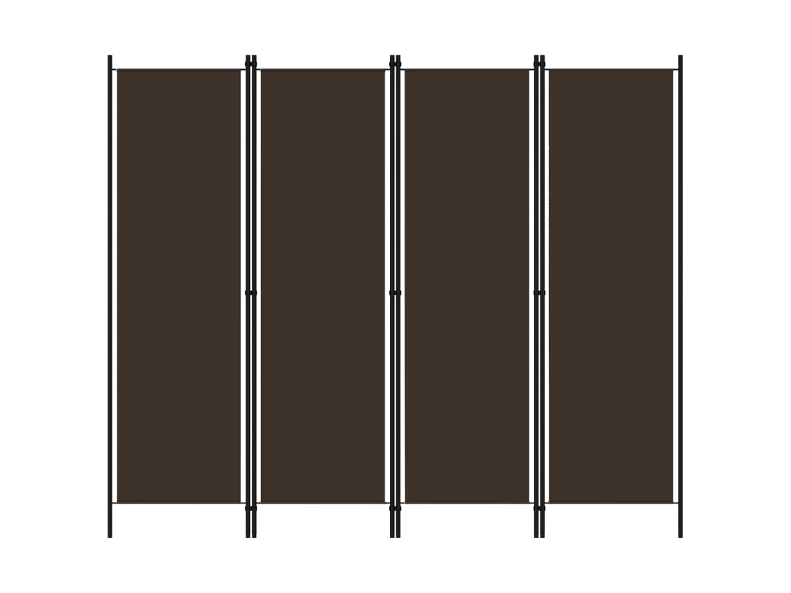 Separador LOVELY HOME con 4 Paneles de Tela Castaño (200 x 180 cm)