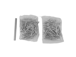 100 Clavos Metálicos Sin Costura Para Zócalos Con Dos Cabezas Y Tubo Protector.