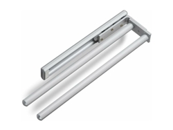 Toallero telescópico de pared Ted Ev1 en aluminio anodizado (325-487 mm, giratorio) para baño o cocina.