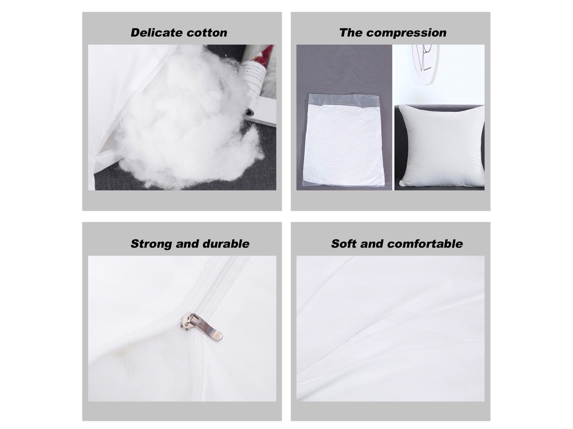 2026-foamily Almohada Insert Hipoalergénica Premium 45x45cm Relleno Poliéster Para Sofá Cama Decoración