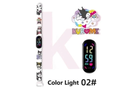 Reloj deportivo inteligente para niños, pulsera digital impermeable, diseño de bicicleta eléctrica Kuromi Ly
