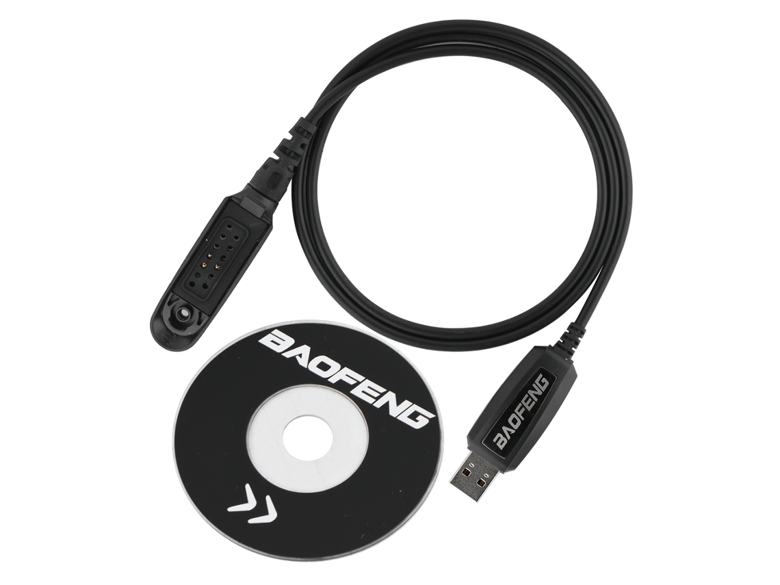 Cable de datos de programación impermeable con software para radio Baofeng