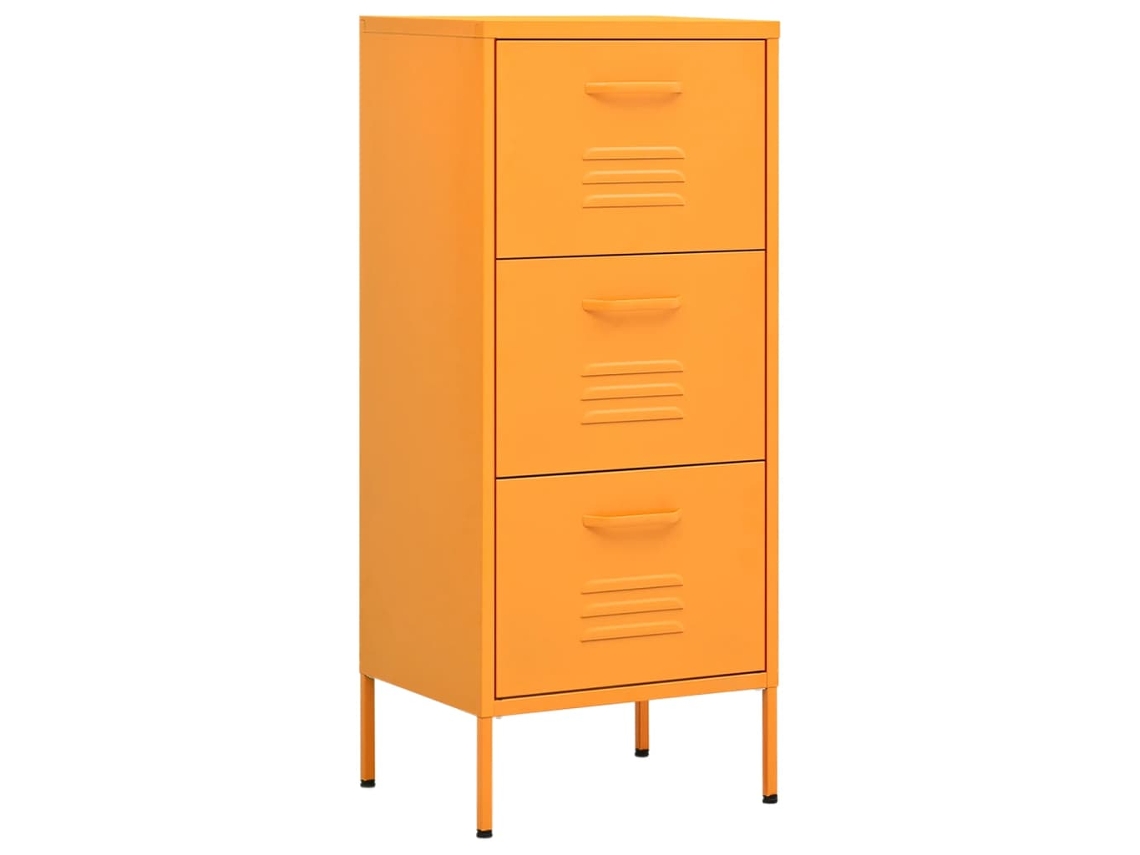 Armario de almacenamiento de acero 42,5x35x101,5 cm Amarillo Mostaza MAISON EXCLUSIVE