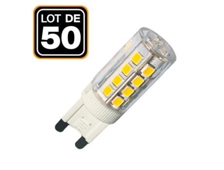 50 Bombillas G9 LED SMD 4.5W Blanco frio 6000K EUROPALAMP