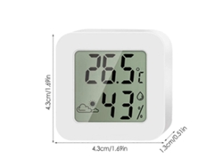 Termómetro e higrómetro digital mini, para interiores, alta precisión, pantalla LCD interna, portátil (modelo GOKOCO)