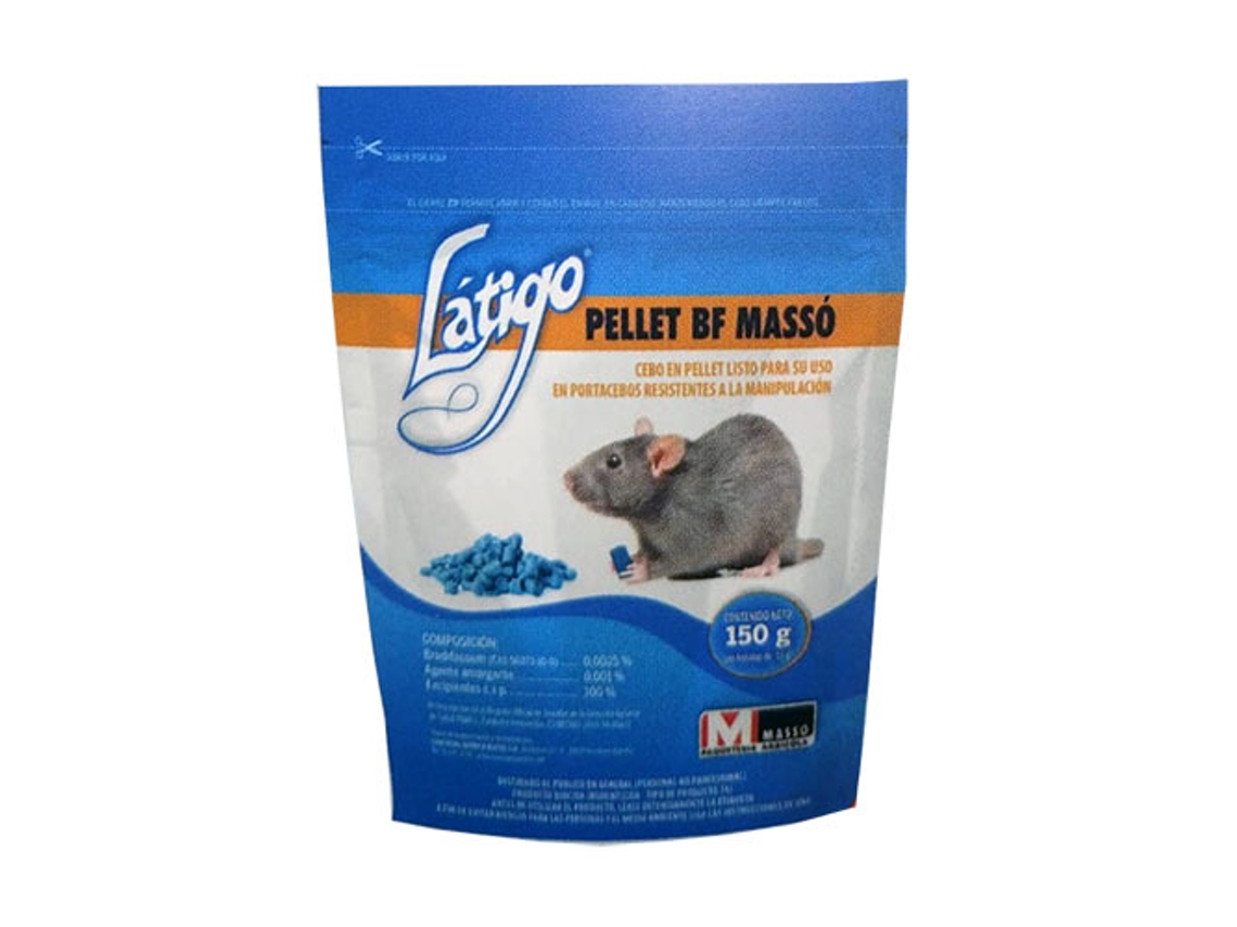 MASSÓ Chicote Pellet Bf Rodenticida Em Pellets Com Brodifacoum Saco 150 Gr