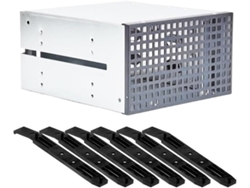 Bastidor Para Discos Duros De 3 Bahías Con 2 Bahías Para Unidades Y 3 Bahías Para Unidades De 5 Pulgadas.