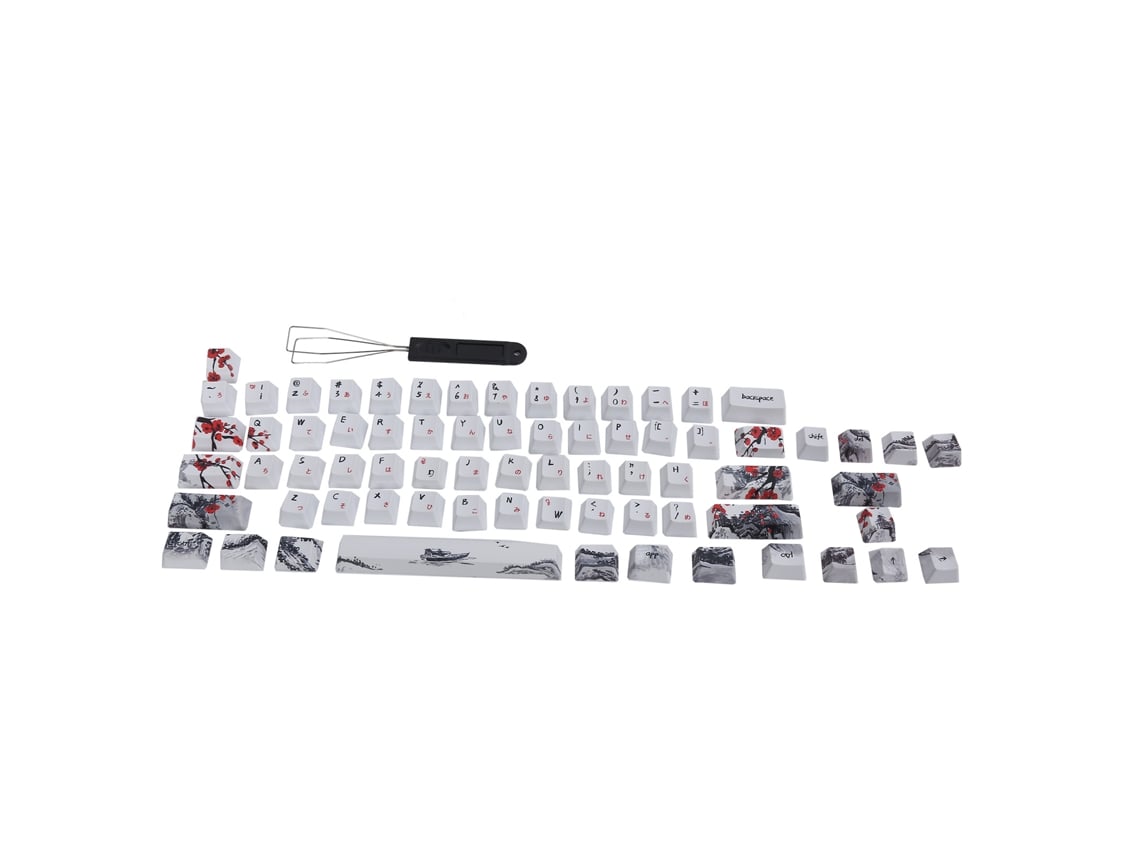 Keycaps Pbt 5 Lados Sublimação 71 Teclas Para Teclados Mecânicos Ópticos Inglês Japonês