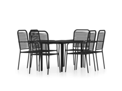 Maison Exclusive - Juego De Comedor De Jardín 5 Piezas Negro