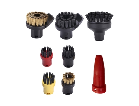 Kit de limpieza a vapor Universal con cepillo redondo grande, para Karcher Sc1 Sc2 Sc3 Sc4 Sc5 Sc7, accesorios de cocina, cepillos de limpieza