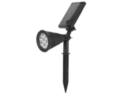 2026-luz Solar Inteligente De Jardín Con 7 Led, Foco Exterior Impermeable, Luces Coloridas Para Paisaje Y Césped, Negro