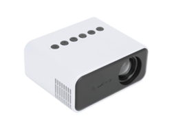 Miniproyector Led Portátil Para Cine En Casa 1080p Con Altavoz Para Películas Y Vídeos, Enchufe Estadounidense, Blanco.
