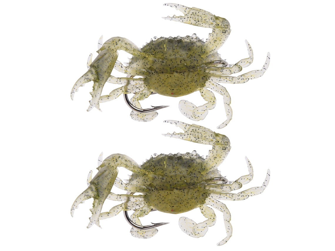 Señuelo De Pesca Artificial De Cangrejo De Silicona Con Anzuelos Afilados, Accesorios De Pesca, 2 Piezas, 1
