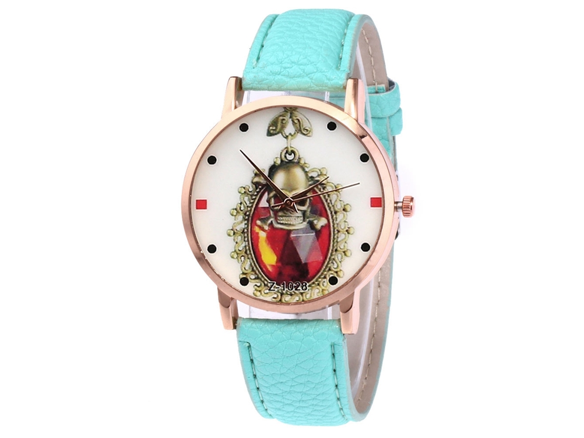 Reloj Casual Unisex Con Correa De Cuero Sintético Y Esfera De Cuarzo Con Números Romanos Zhoulianfa (menta)