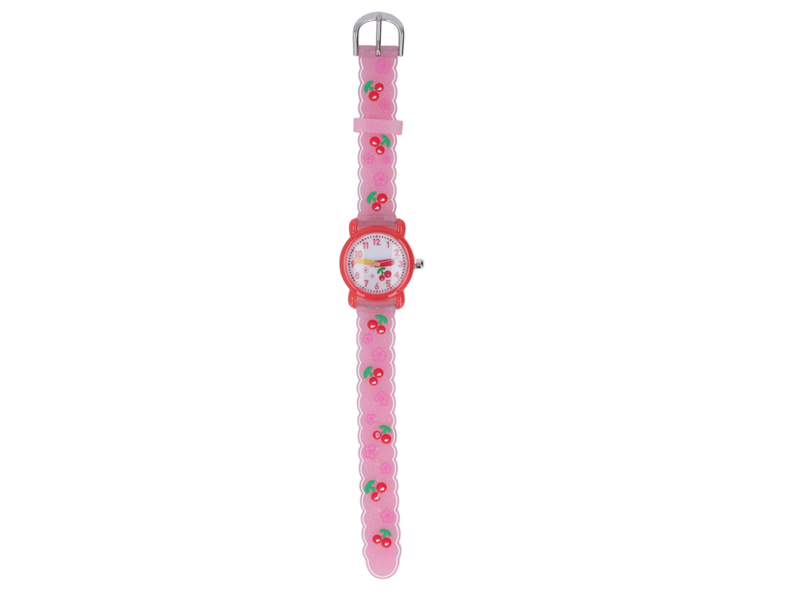 Dan26-reloj Para Niñas 3-8 Años Cute Cartoon Impermeable Ajustable Regalo De Cumpleaños Rojo