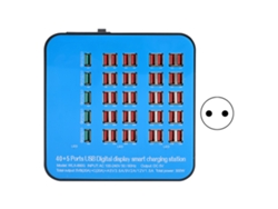 Estación De Carga Usb Inteligente De 45 Puertos 300w Con Carcasa De Pc Abs Retardante De Llama