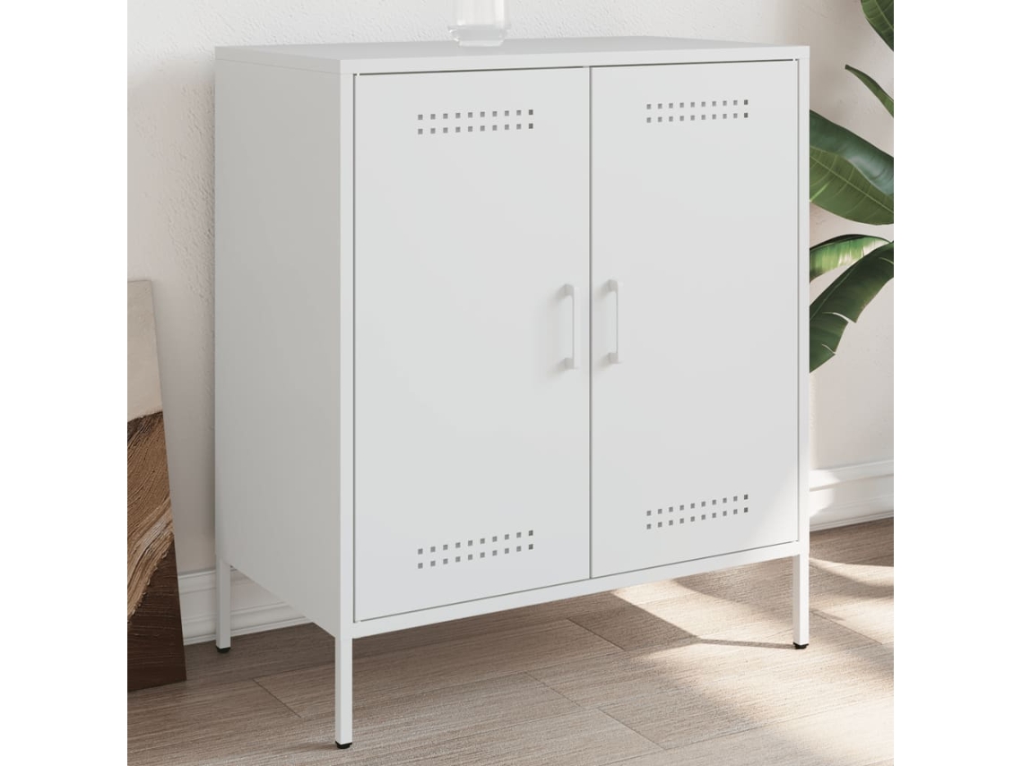 Aparador De Acero Blanco 68x39x79 Cm